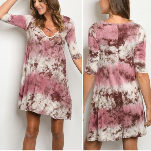 Trend Setter Diva Boutique Dresses & Skirts - Last 1! Mauve tie dye dress